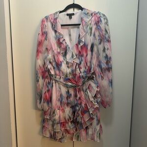 NEW Saks Fifth Ave Multi colored wrap dress